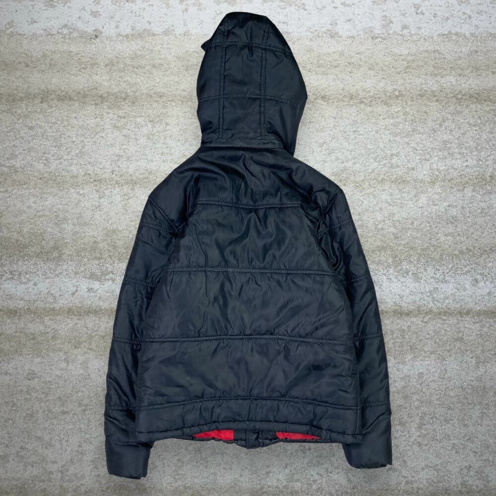 Vintage 90s Ecko Unlimited Puffer Jacket Youth XL Black Polyester Insulated - Picture 3 of 6